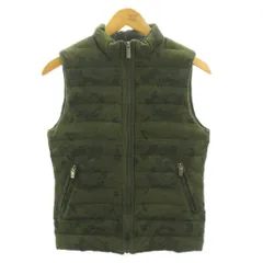 ルシアンペラフィネ LUCIEN PELLAT-FINET 美品 ダウンベスト 迷彩柄 カモフラージュ 裏地 スカル 総柄 コットン カシミヤ混 XS カーキ 0315 IBO92のサムネイル
