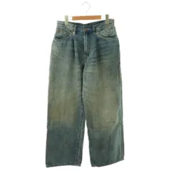 アールサーティーン R13 DAMON PLEATED WIDE LEG DENIM デニムパンツ ジーンズ 25 ブルー /CX ■OSのサムネイル