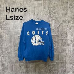 [Y-1054]Hanes 헤인즈 NFL Indianapolis Colts 코르츠 스웨트 블루 블루 L USA 헌옷 아메카지 프린트 로고