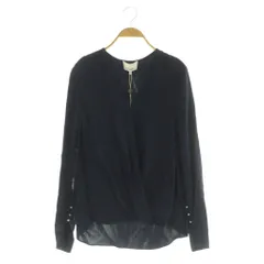 3.1 フィリップリム 3.1 phillip lim EMBELLISHED LS SATIN BLOUSE カシュクールブラウス 長袖 サテン オープンスリーブ 6 ネイビー /MY ■OS ■GY62のサムネイル