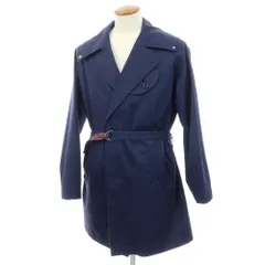 【中古】【未使用】ヘルノ Herno × Pierre-Louis Mascia コットンリネン ベルテッドコート ライトネイビー【サイズ46】【メンズ】のサムネイル