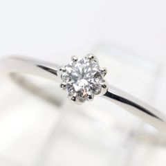 아카 닌페어 링 Pt900 0.15ct 다이아/24-3179S