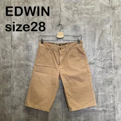 【T-1883】EDWIN エドウィン 4558 28インチ ハーフパンツ ベージュ コットン カジュアル アメカジ ショーツのサムネイル