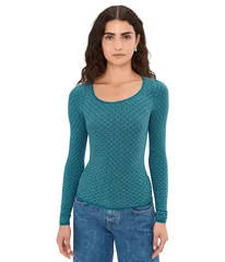 フリーピープル レディース トップス シャツ Free People Love Letter Long Sleeve Still Seaのサムネイル