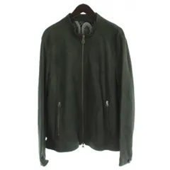エトロ ETRO シングルライダースジャケット ジップアップ ラムレザー XL 緑 202-1L053-9475 /BMのサムネイル