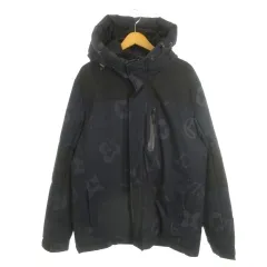サジェスチョン Suggestion 中綿ジャケット フーディー モノグラム柄 総柄 L 黒 ブラック /AH9 ■GY59のサムネイル