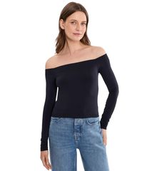 フリーピープル レディース トップス シャツ Free People Round TwofftheShoulder Top Black ブラックのサムネイル