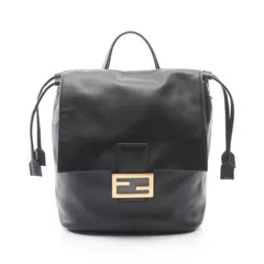 フェンディ FENDI リュックサック バックパック FFロゴ 8BZ057 ブラック レザー バックパック レディース Used Aのサムネイル