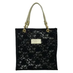 PaulStuart(ポールスチュアート) トートバッグ美品  - 黒×ゴールド レザーのサムネイル