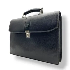バーバリー バッグ BURBERRY ブリーフケース ビジネスバッグ ダレスバッグ ハンドバッグ 手提げ A4収納 型押しレザー 本革 ブラック 黒 シルバー金具 ノバチェック エレガント クラシック ヴィンテージ メンズ 男性 通勤 仕事 定番 S90のサムネイル