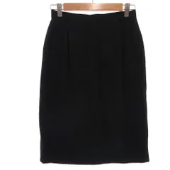 アクアスキュータム AQUASCUTUM スカート ウール 9 黒 ブラック 無地 膝丈 タイトシルエット /SC ■ECG004のサムネイル