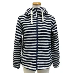 ヘリーハンセン HELLY HANSEN ボア フリース パーカー ジャケット ボーダー柄 マリンスタイル WL 紺 ネイビー 白 ホワイト  /MZ ■ECD004のサムネイル