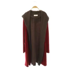 トラサルディ TRUSSARDI カーディガン ウール 40 赤 レッド 長袖 フード リブ 切替 前開きトッパー /BB ■ECD003のサムネイル
