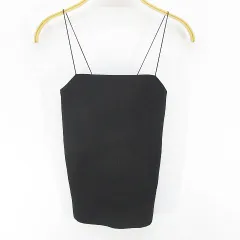 エトレトウキョウ ETRE TOKYO キャミソール ノースリーブ ニット カットソー F 黒系 ブラック ストレッチ 無地のサムネイル