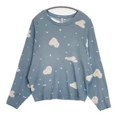 mina perhonen trois トロワ コットン ドルマンスリーブ 定価26400円 サイズ38 長袖Ｔシャツ カットソー ロンＴ ライトブルー レディース ミナペルホネン【中古】6-0722M∞のサムネイル