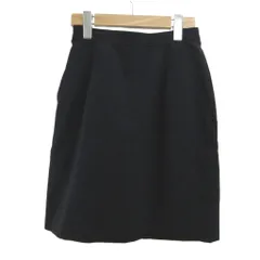 トリココムデギャルソン tricot COMME des GARCONS スカート ウール S 黒 ブラック 無地 膝丈 サイドポケット /NP ■GY69のサムネイル