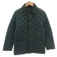 ラベンハム LAVENHAM キルティングコート 中綿ジャケット ショート コーデュロイ切替 36 緑 グリーン /FF ■IBO91のサムネイル