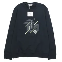 未使用 HERMES エルメス 23ss CHEVAUX EN SYMETRIE スウェットシャツ 裏起毛 スウェット 羊革トリム トレーナー M ブラック メンズ 古着 中古 USEDのサムネイル