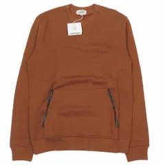 未使用 HERMES エルメス スウェット トレーナー 長袖 クルーネック カンガルーポケット 裏起毛 カットソー S ブラウン メンズ 古着 中古 USEDのサムネイル