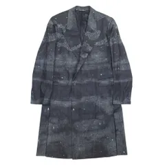 未使用 DIOR HOMME ディオール・オム 21aw ピータードイグコラボ MILKY WAY デニムジャガード チェスターコート 50 インディゴ メンズ 古着 中古 USEDのサムネイル