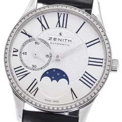 ゼニス ZENITH 16.2310.692 クラスエリート ウルトラシン ムーンフェイズ ダイヤベゼル 自動巻き レディース 良品 保証書付き_971207のサムネイル