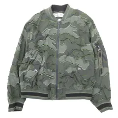 未使用 Christian Dior クリスチャンディオール 20ss カモフラージュ ジャガード ボンバージャケット MA-1 ブルゾン 36 カーキ レディース 古着 中古 USEDのサムネイル