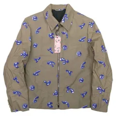 未使用 DIOR HOMME ディオール・オム 21aw ケニーシャーフ ウールモヘア 総柄 ブルゾン ジップアップ ジャケット 50 カーキ メンズ 古着 中古 USEDのサムネイル