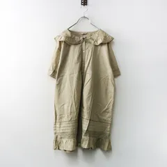 未使用 サマンサモスモス Samansa Mos2 SM2 フリル襟チュニック F ベージュ∥レース 半袖 シャツ ミドル丈【2400015099484】のサムネイル