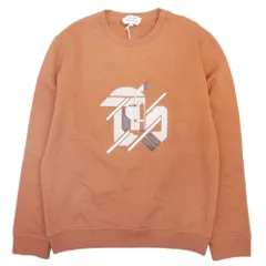 未使用 23ss HERMES エルメス シュヴォー・アン・シンメトリー スウェット プルオーバー トップス 裏起毛 M 茶 ブラウン メンズ 古着 中古 USEDのサムネイル