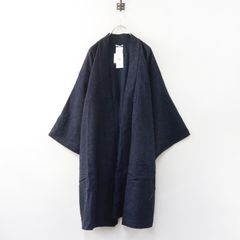 新品 未使用 ソウソウ SOU・SOU 京都 ツイード 小袖羽織 長丈 袷 褐色鼠 女M 羽織り コート┃日本製 ネイビー 上着【2400015104904】