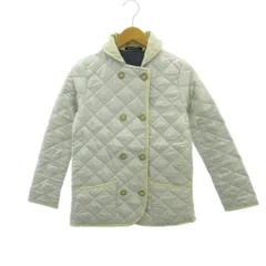 トラディショナルウェザーウェア Traditional Weatherwear ダブルブレスト キルティングジャケット 中綿 切替 コーデュロイ 34 白 ホワイト 0207のサムネイル