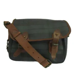 ポロ ラルフローレン POLO RALPH LAUREN ショルダーバッグ PVC レザー ブラックウォッチ柄 フラップ 緑 グリーン 紺 ネイビー /XZ ■GY11のサムネイル