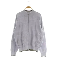 ダックス DAKS カーディガン ジップアップ ニット ブルゾン L ラベンダー /MY ■OS ■GY66のサムネイル