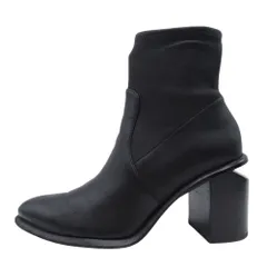 良品 Alexander Wang アレキサンダーワン ナッパレザー ショートブーツ デザインヒール シューズ 靴 36.5/23.5 黒 ブラック レディース 古着 中古 USEDのサムネイル