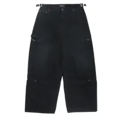 未使用 BALENCIAGA バレンシアガ 23AW ソフトレフトハンド ワイド カーゴ デニム パンツ バギー ボトムス 767971 TNW11 サイズM 黒 メンズ 古着 中古 USEDのサムネイル