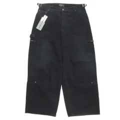 未使用 BALENCIAGA バレンシアガ 23AW ソフトレフトハンド ワイド カーゴ デニム パンツ バギー ボトムス 767971 TNW11 サイズL 黒 メンズ 古着 中古 USEDのサムネイル