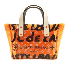 カステルバジャック CASTELBAJAC ビニール ハンドバッグ ネオンオレンジ のサムネイル