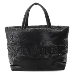 サンローランパリ トートバッグ ワイド パファー ロゴ ナイロン 756269 SAINT LAURENT PARIS バッグ 黒のサムネイル