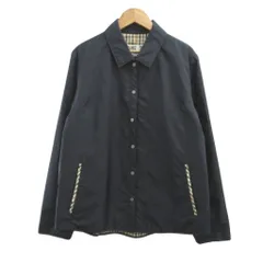 ダックス DAKS ジャケット ブルゾン 上着 L 黒 長袖 シャツカラー チェック柄 /RY ■ECC005のサムネイル
