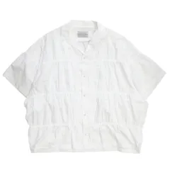 美品 kolor カラー 24SS ギャザー オープン カラー シャツ カットソー 半袖 パイピング スナップボタン 24SCM-B05112 サイズ2 白 メンズ 古着 中古 USEDのサムネイル