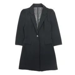 美品 FOXEY NEW YORK フォクシー ニューヨーク シアードバック ロング テーラードジャケット ブレザー アウター 40 黒 ブラック レディース 古着 中古 USEDのサムネイル