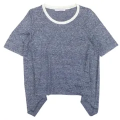 美品 FABIANA FILIPPI ファビアナ フィリッピ 変形カットソー Tシャツ ネックリンガートップス 半袖 リネン XS 紺 ネイビー レディース 古着 中古 USEDのサムネイル