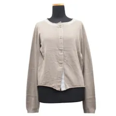 新品同様 FABIANA FILIPPI ファビアナ フィリッピ コットン ニット カーディガン ノーカラー サイズL グレー レディース 古着 中古 USEDのサムネイル