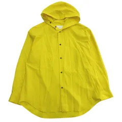 良品 OVERCOAT オーバーコート 24ss Hooded Wool Shirt フーデッド ウール シャツ カットソー パーカー サイズM1 黄 イエロー メンズ 古着 中古 USEDのサムネイル