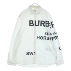 BURBERRY (バーバリー) 20SS Horseferry ホースフェリー ロゴプリント 長袖シャツ ホワイト 8023776のサムネイル