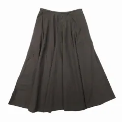 美品 courreges クレージュ ロング サーキュラー風スカート フレアシルエット マキシ丈 34 ダークブラウン レディース 古着 中古 USEDのサムネイル