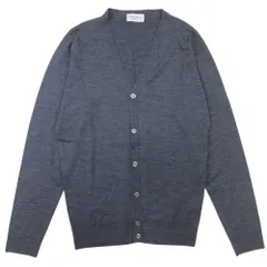 美品 JOHN SMEDLEY	ジョンスメドレー ウール ニット カーディガン ハイゲージ セーター Vネック 羽織 S グレー メンズ 古着 中古 USEDのサムネイル