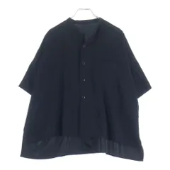 Y's (ワイズ) 17SS Crepe De Chine Half Sleeve Box Shirt クレープデシン ハーフスリーブボックスシャツ ブラック レディース YD-B21-500のサムネイル