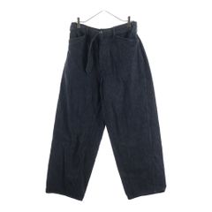COMOLI (コモリ) 21SS ベルテッド ウォッシュド ボタンフライ テーパードデニムパンツ ジーンズ ブラック T01-03004のサムネイル