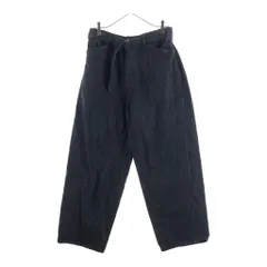 COMOLI (コモリ) 21SS ベルテッド ウォッシュド ボタンフライ テーパードデニムパンツ ジーンズ ブラック T01-03004のサムネイル